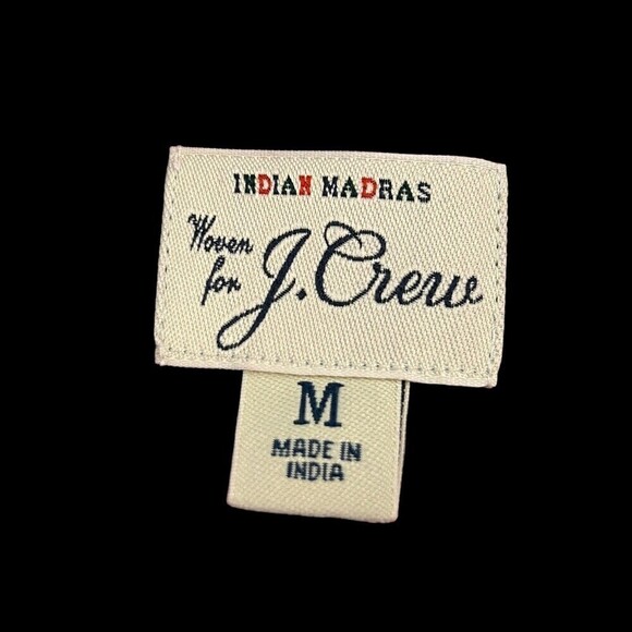 J. Crew Indian Madras Women's Blouse Made in India Sz.(M) Boho Beachy #J1320 - Picture 2 of 10